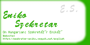 eniko szekretar business card